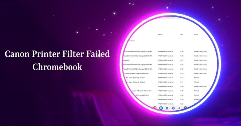 Canon Printer Filter Failed Chromebook